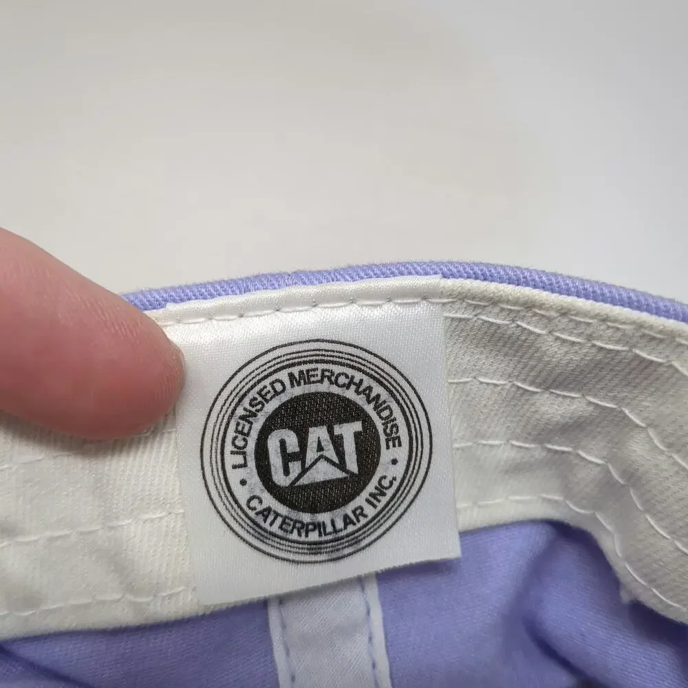 Caterpillar Baseball Cap Purple One Size Strapback Embroidered Logo Cotton hat